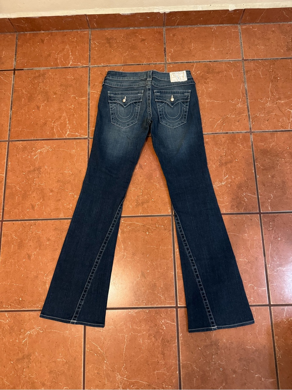 True Religion Women's Indigo Bootcut Jeans with Signature Back Pockets